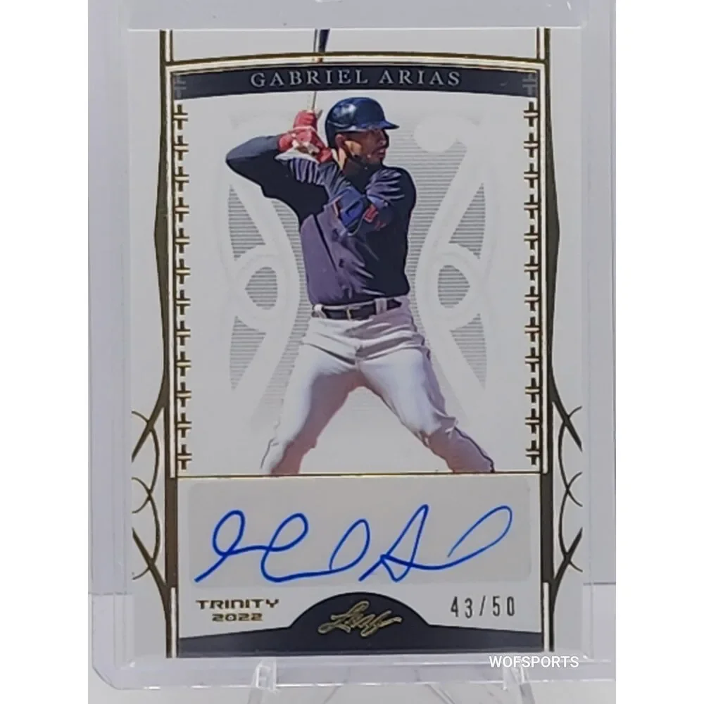 2022 Leaf Trinity Gold Foil Auto Relic 43/50 Gabriel Arias #BA-GA1 - Guardians